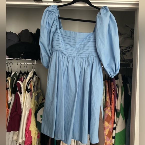 Abercrombie Ruched Puff Sleeve Dress - Picture 4 of 5